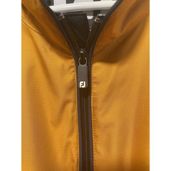 FootJoy Dryjoys Orange Jacket Mens XL Tour Collection Golf Rain Wind Full Zip - Picture 4 of 8